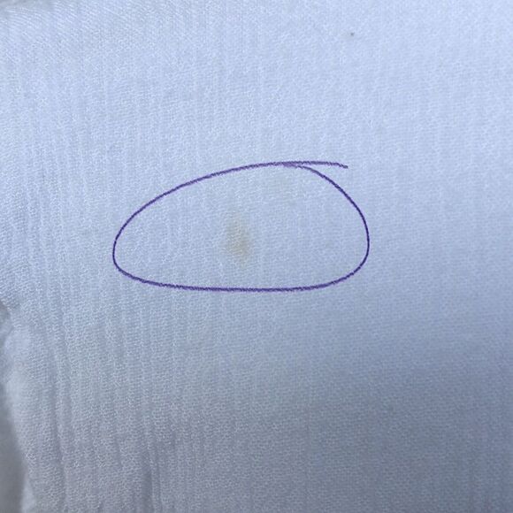 Silver Jeans Co Bell Sleeve Split Neck Raw Hem Peasant Top Women’s Sz Small - Picture 6 of 7